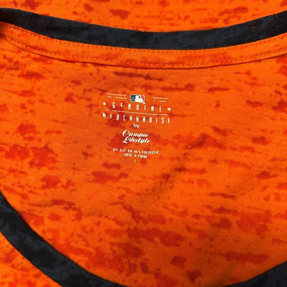 Detroit Tigers Women’s Graphic Tee – Orange & Navy, Size L - Picture 8 of 10